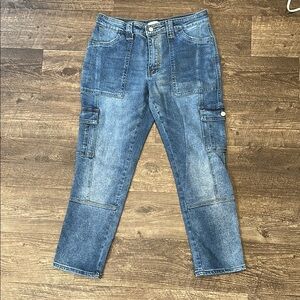 KanCan “Avery” Cargo Utility Denim Crop Jeans Women’s Size 9/28